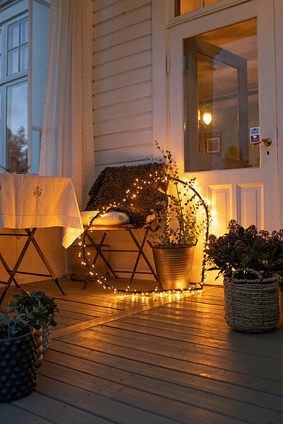 Jul belysning stort hjerte